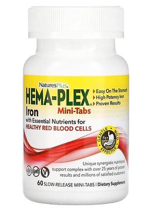 Хема-плекс naturesplus hema-plex залізо з кофакторами 60 міні-таблеток з повільним вивільненням