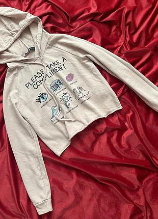 Пудровая креативная кофта маленький размер