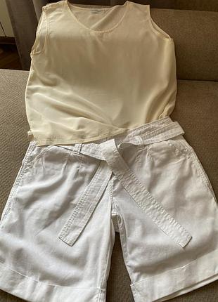 Шорты белые льняные dorothy perkins