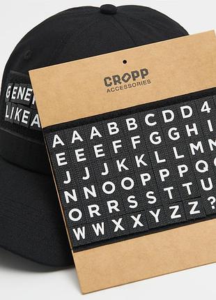 Cropp бейсболка кепка с липучкой и алфавитом