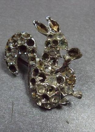 Бижутерия брошка брошь белочка белка (нет камушков) №10785