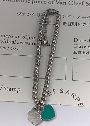 Браслет с двумя сердцами в стиле бренда