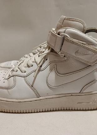 Мужские ботинки кроссовки nike air force mid white, 44/28 cм