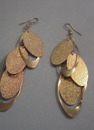 Біжутерія сережки підвісні довгі нові 9 см №10878