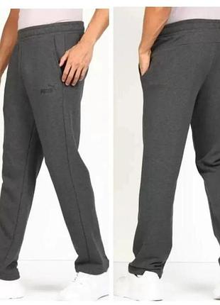 Puma спортивные штаны на флисе ess logo pants men solid grey track pants