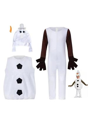 Карнавальный маскарадный костюм снеговик олаф снег снежок снежная снеговая баба