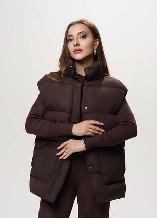 Жилетка женская разные цвета удлиненная с поясом и капюшоном