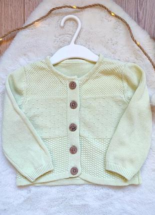 Бавовняний кардиган/кофтинка nutmeg для дівчинки 12-18 місяців, зріст 80-86 см