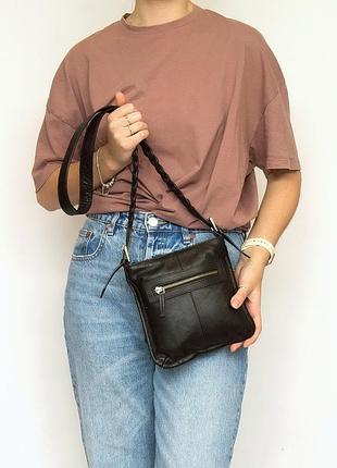 Сумка шкіряна, кросбоді, debenhams. натуральна шкіра.