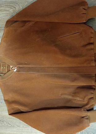 Vincent alta moda suede bomber jacket (made in italy) бомбер