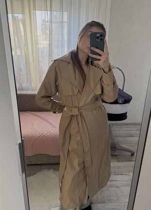 Тренч из эко кожи