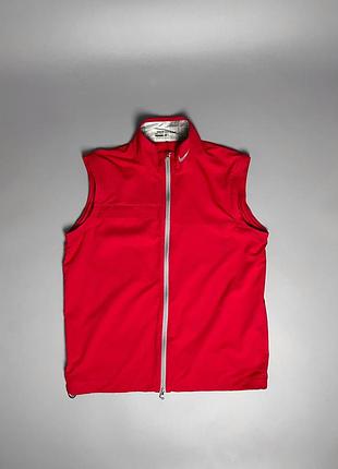 Крутевая жилетка безрукавка nike golf стильная оригинал casual vest jacket яркая на утяжках рефлетив мощная original brend clothing бренд красная red