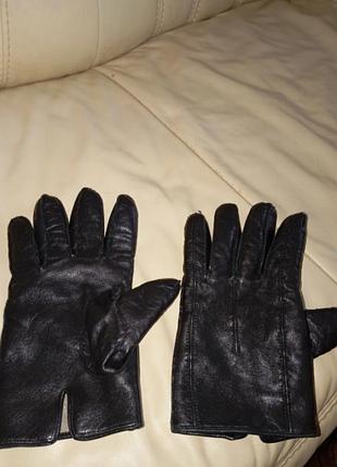 Перчатки чоловічі шкіряні на кашемірі l