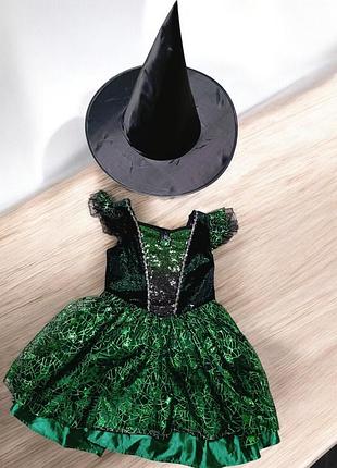 Плаття костюмьки з павуком-папіром із капелюхом 3-4 роки