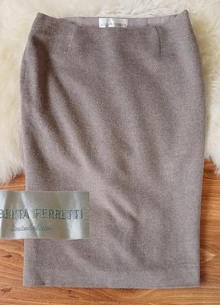 Юбка карандаш миди длины из шерсти и кашемира от люксового итальянского бренда alberta ferretti limitet