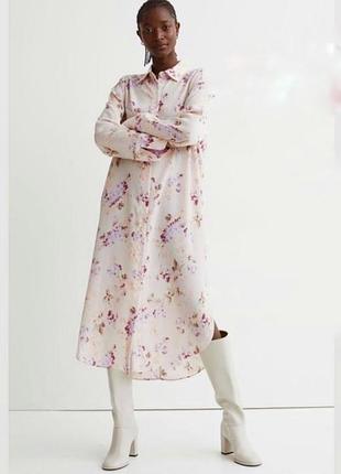 Сукня міді у квітковий принт h&m