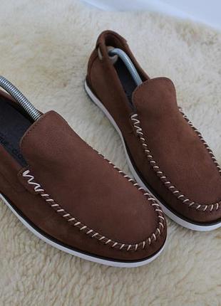 Чудові сліпони-мокасини timberland коричневого кольору натуральна шкіра