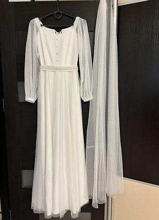 Нежное свадебное платье