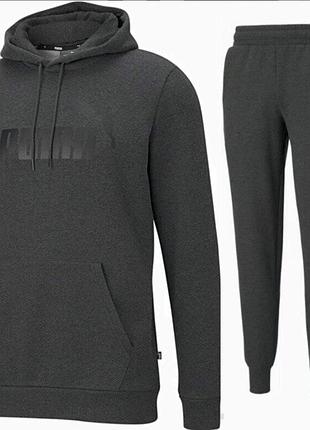 Puma мужской спортивный костюм на флисе ess big logo mens