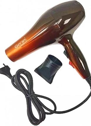 Професійний фен для волосся gemei gm-1719 2 швидкості 3 режими нагрівання холодного обдування 1800 вт