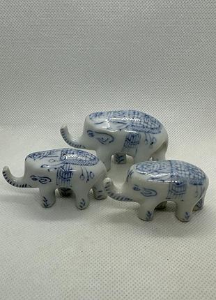 Статуэтка лот винтаж фарфор слоны
