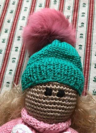 Вязаная кукла ручная работа 2