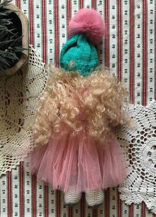 Вязаная кукла ручная работа 6