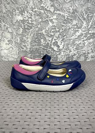 Clarks caндали балетки 29 размер детские кожаные синие оригинал