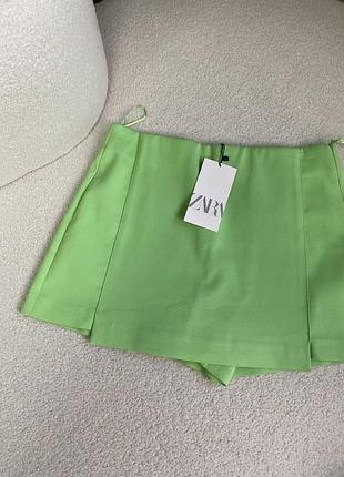 Шорты-юбка zara, мини юбка зара
