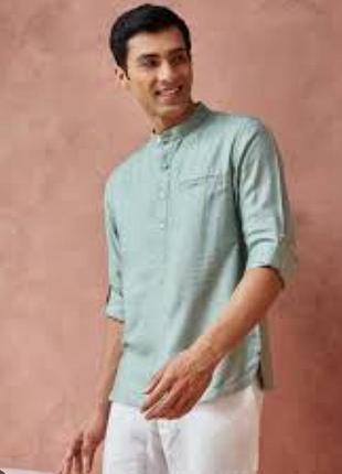 Рубашка из шелка и вискозы fabindia