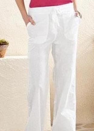 Новые льняные брюки брюки прямые linen+linen 100% лен