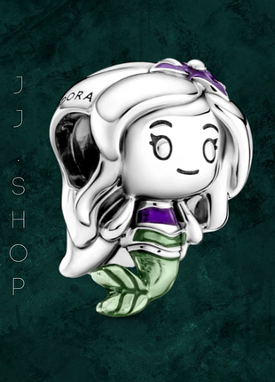 Серебряная бусина шарм "русалочка ариэль" pandora (пандора) 7995084001