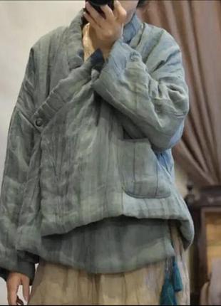 Вінтажна лляна куртка