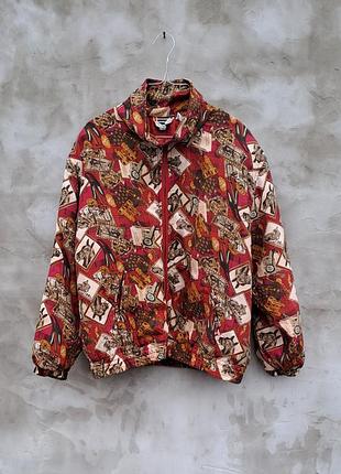 Винтажный шелковый бомбер