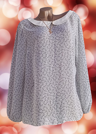 Блуза ошатна шифон 50-52 р.