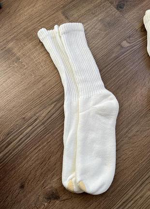 Високі білі носки шкарпетки верх в рубчик білі 38-39-40 розмір