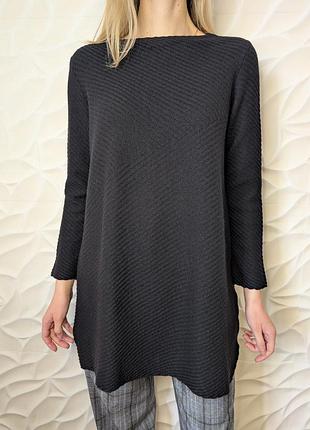 Oska оригинал шерстяной свитер черный удлиненный шерсть туника шерстной свитер чернний оригинал люкс бренд