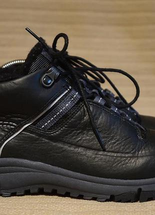 Легкие черные зимние кожаные ботинки clarks trigenic tri fern gtx black combi англия 37 р.( 24 см.)
