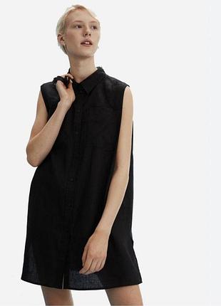 Льняное платье рубашка туника
