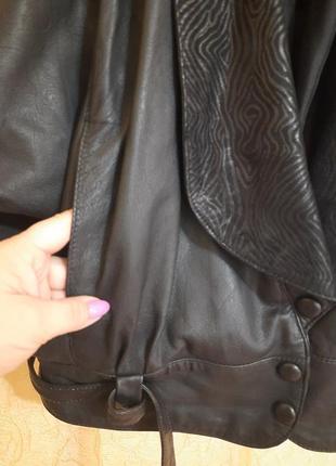 Винтаж трендовая кожаная куртка узор оверсайз10 фото