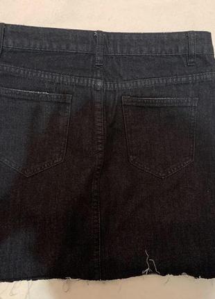 Чёрная джинсовая юбка1 фото