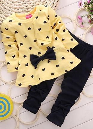 Костюмчик для девочки "сердечки" р. 100