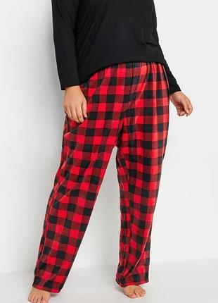 Новые теплые пижамные домашние штаны yours флис р.7xl\8xl