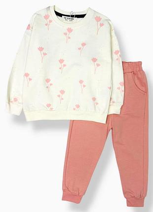 Костюм двунитка для девочки на рост 104 см - 116 см