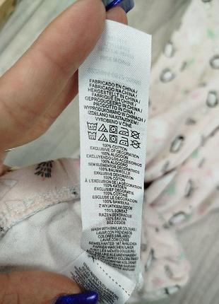 Дитяча піжама для дівчинки primark рожева з принтом розмір 98 (24/36 місяців)10 фото