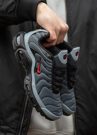 Кросівки nike air max tn plus black grey red 2