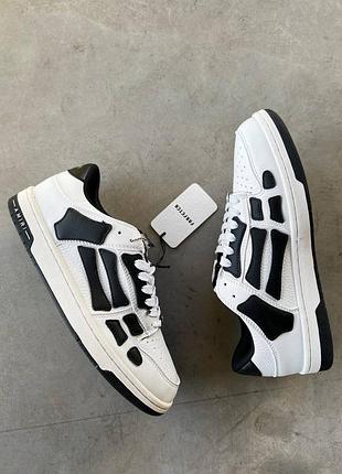 Кросівки amiri skeleton white black 2