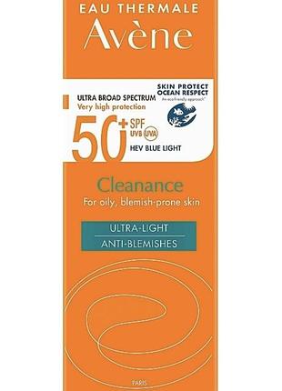 Avene solaires cleanance sun care spf 50+ крем сонцезахисний avene spf50+ cleanance для жирної та проблемної шкіри, 50 мл