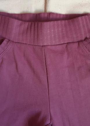 Розовые спортивные трикотажные штаны двунитка on the town франция на12 лет (152см)2 фото