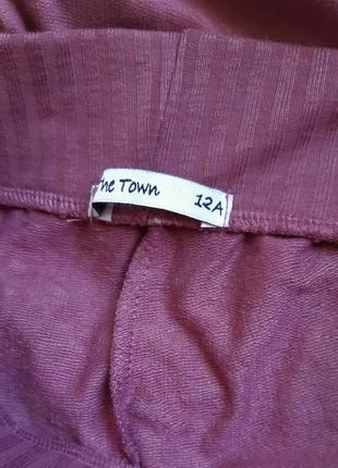 Розовые спортивные трикотажные штаны двунитка on the town франция на12 лет (152см)3 фото